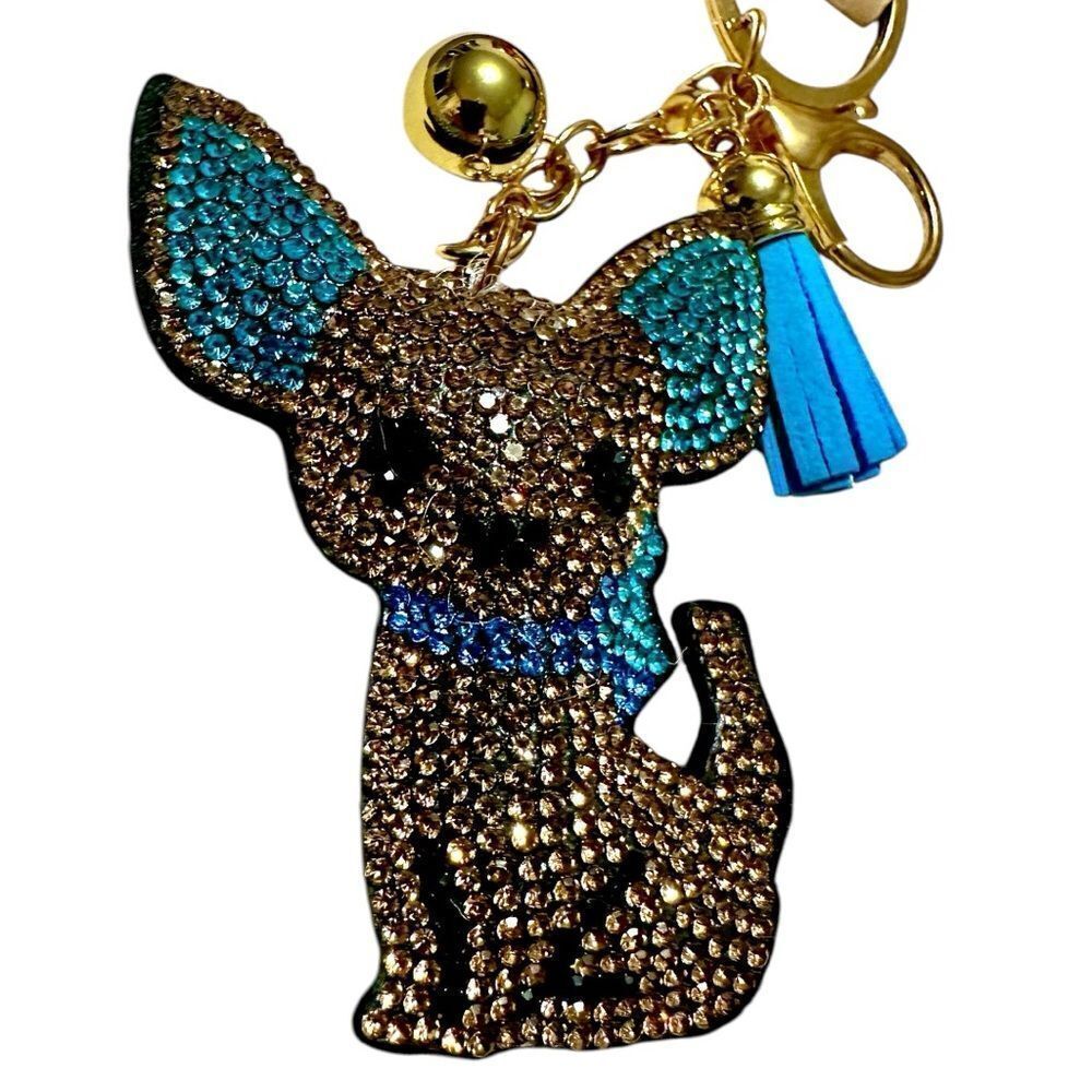 Sparkling Chihuahua Keychain – Glam & Cute